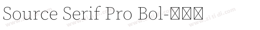 Source Serif Pro Bol字体转换